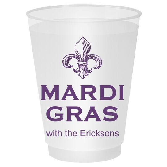 Mardi Gras Shatterproof Cups